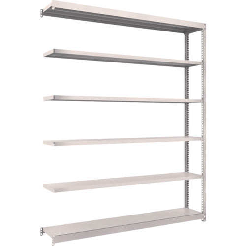 ＴＲＵＳＣＯ　スチールラック　Ｍ１．５型軽中量棚　１７６０×２９５×Ｈ２１００　６段連結　ネオグレー