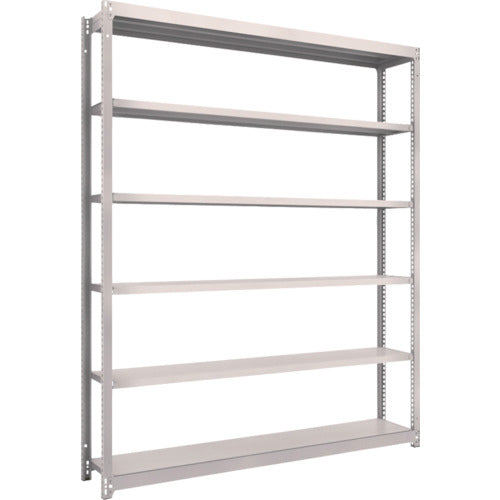 ＴＲＵＳＣＯ　スチールラック　Ｍ１．５型軽中量棚　１７６０×２９５×Ｈ２１００　６段単体　ネオグレー