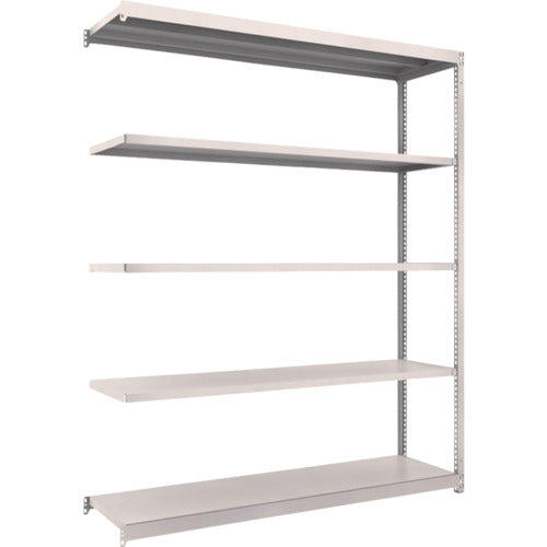 ＴＲＵＳＣＯ　スチールラック　Ｍ１．５型軽中量棚　１７６０Ｘ４４５ＸＨ２１００　５段連結　ネオグレー