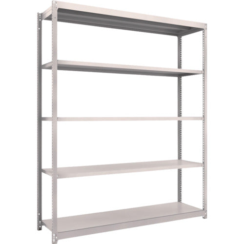 ＴＲＵＳＣＯ　スチールラック　Ｍ１．５型軽中量棚　１７６０Ｘ４４５ＸＨ２１００　５段単体　ネオグレー