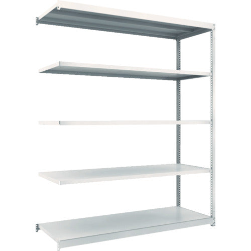 ＴＲＵＳＣＯ　スチールラック　Ｍ１．５型軽中量棚　１７６０Ｘ５９５ＸＨ２１００　５段連結　ネオグレー