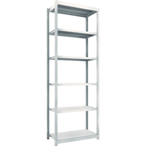 ＴＲＵＳＣＯ　スチールラック　Ｍ１．５型軽中量棚　８６０×４４５×Ｈ２４００　６段単体　ネオグレー