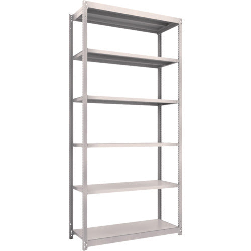 ＴＲＵＳＣＯ　スチールラック　Ｍ１．５型軽中量棚　１１６０×４４５×Ｈ２４００　６段単体　ネオグレー