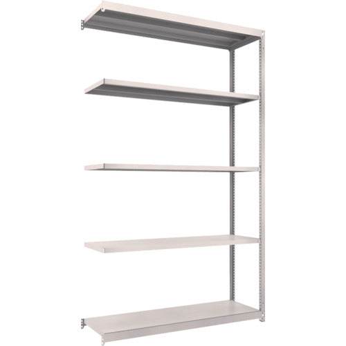 ＴＲＵＳＣＯ　スチールラック　Ｍ１．５型軽中量棚　１４６０Ｘ４４５ＸＨ２４００　５段連結　ネオグレー