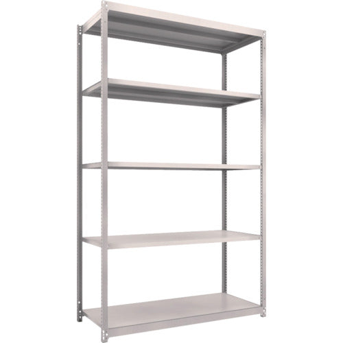 ＴＲＵＳＣＯ　スチールラック　Ｍ１．５型軽中量棚　１４６０Ｘ５９５ＸＨ２４００　５段単体　ネオグレー