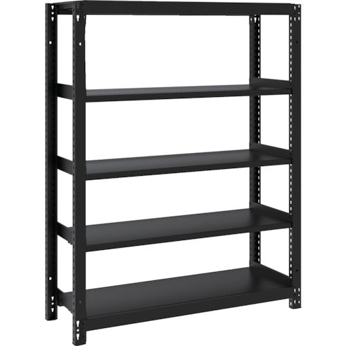 ＴＲＵＳＣＯ　スチールラック　Ｍ１型ボルトレス軽量棚９００Ｘ３２０ＸＨ１２００　５段　サテンブラック