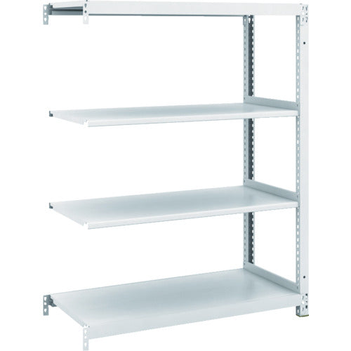 ＴＲＵＳＣＯ　スチールラック　Ｍ１型抗菌塗装ボルトレス軽量棚９００Ｘ４２０ＸＨ１２００　４段　連結