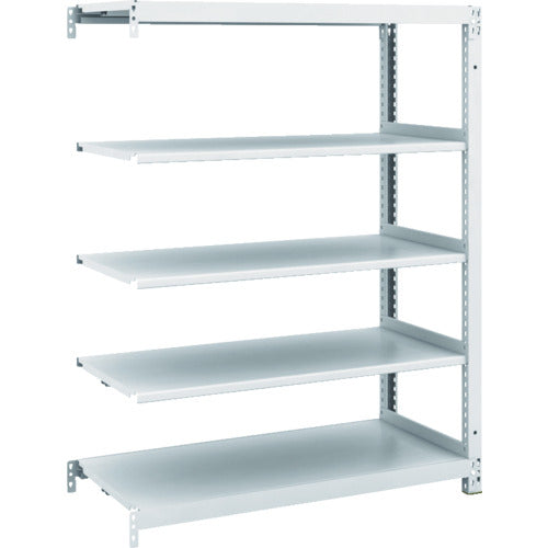 ＴＲＵＳＣＯ　スチールラック　Ｍ１型抗菌塗装ボルトレス軽量棚９００Ｘ４２０ＸＨ１２００　５段　連結