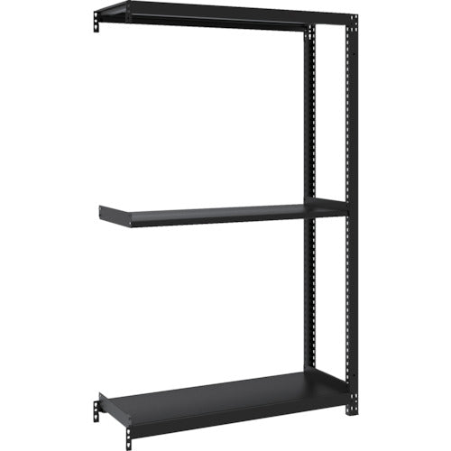 ＴＲＵＳＣＯ　スチールラック　Ｍ１型ボルトレス軽量棚９００Ｘ３２０ＸＨ１５００　３段　連結　サテンブラック