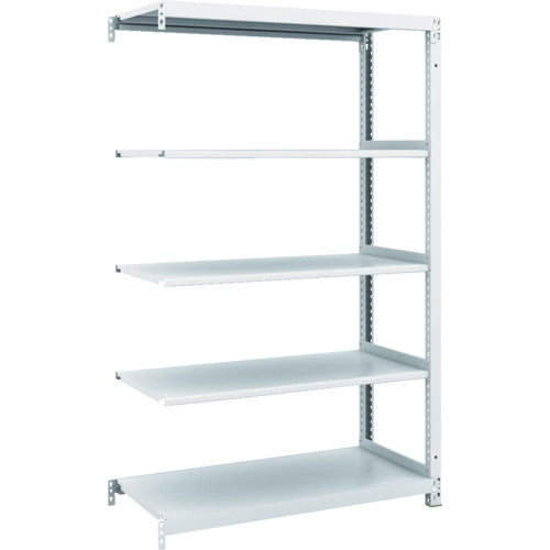 ＴＲＵＳＣＯ　スチールラック　Ｍ１型抗菌塗装ボルトレス軽量棚９００Ｘ４２０ＸＨ１５００　５段　連結