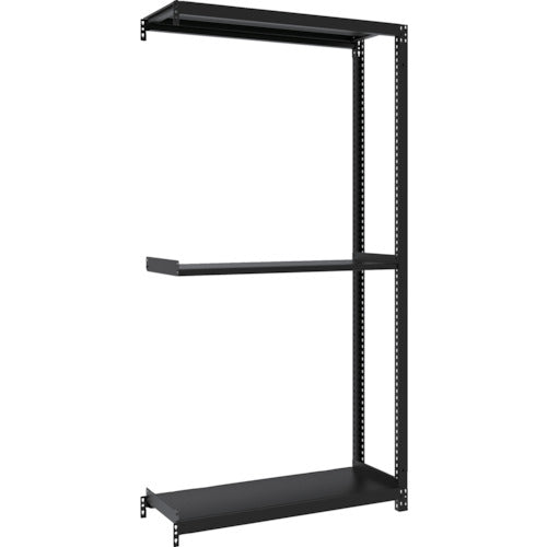 ＴＲＵＳＣＯ　スチールラック　Ｍ１型ボルトレス軽量棚９００Ｘ３２０ＸＨ１８００　３段　連結　サテンブラック
