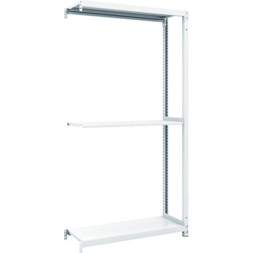 ＴＲＵＳＣＯ　スチールラック　Ｍ１型抗菌塗装ボルトレス軽量棚９００Ｘ３２０ＸＨ１８００　３段　連結