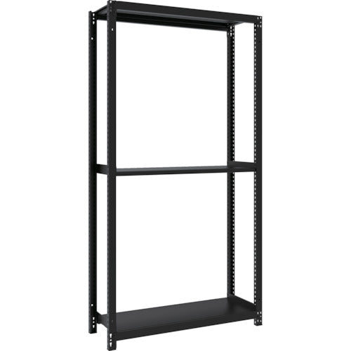 ＴＲＵＳＣＯ　スチールラック　Ｍ１型ボルトレス軽量棚９００Ｘ３２０ＸＨ１８００　３段　サテンブラック