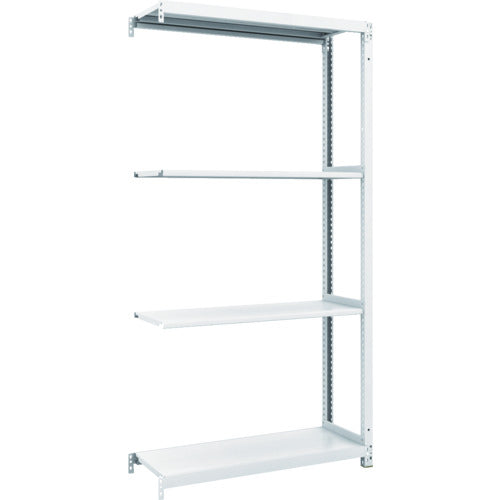 ＴＲＵＳＣＯ　スチールラック　Ｍ１型抗菌塗装ボルトレス軽量棚９００Ｘ３２０ＸＨ１８００　４段　連結