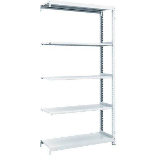 ＴＲＵＳＣＯ　スチールラック　Ｍ１型抗菌塗装ボルトレス軽量棚９００Ｘ３２０ＸＨ１８００　５段　連結