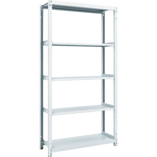 ＴＲＵＳＣＯ　スチールラック　Ｍ１型抗菌塗装ボルトレス軽量棚９００Ｘ３２０ＸＨ１８００　５段