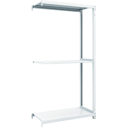 ＴＲＵＳＣＯ　スチールラック　Ｍ１型抗菌塗装ボルトレス軽量棚９００Ｘ４２０ＸＨ１８００　３段　連結