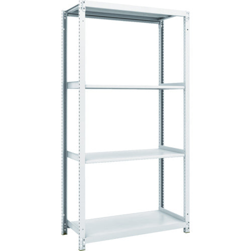 ＴＲＵＳＣＯ　スチールラック　Ｍ１型抗菌塗装ボルトレス軽量棚９００Ｘ４２０ＸＨ１８００　４段