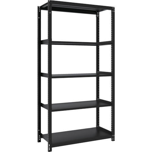 ＴＲＵＳＣＯ　スチールラック　Ｍ１型ボルトレス軽量棚９００Ｘ４２０ＸＨ１８００　５段　サテンブラック