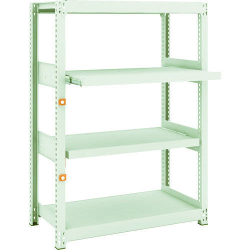 ＴＲＵＳＣＯ　スチールラック　Ｍ２型軽中量棚　８６０Ｘ４５０ＸＨ１２００　４段うちスライド２段　単体