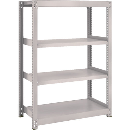 ＴＲＵＳＣＯ　スチールラック　Ｍ２型軽中量棚　８６０×４５０×Ｈ１２００　４段　単体　ネオグレー