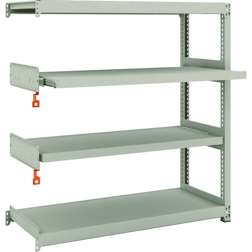 ＴＲＵＳＣＯ　スチールラック　Ｍ２型軽中量棚　１１６０Ｘ４５０ＸＨ１２００　４段うちスライド２段　連結