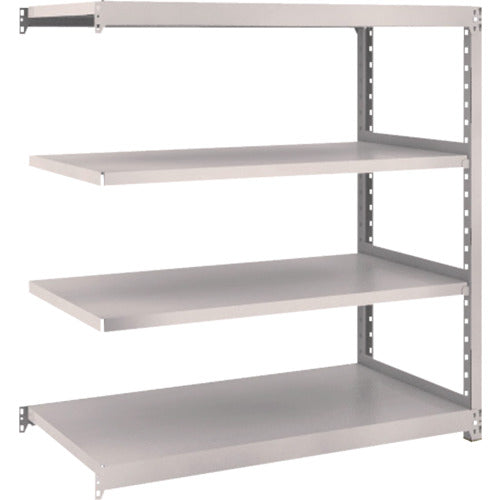 ＴＲＵＳＣＯ　スチールラック　Ｍ２型軽中量棚　１１６０×６００×Ｈ１２００　４段　連結　ネオグレー