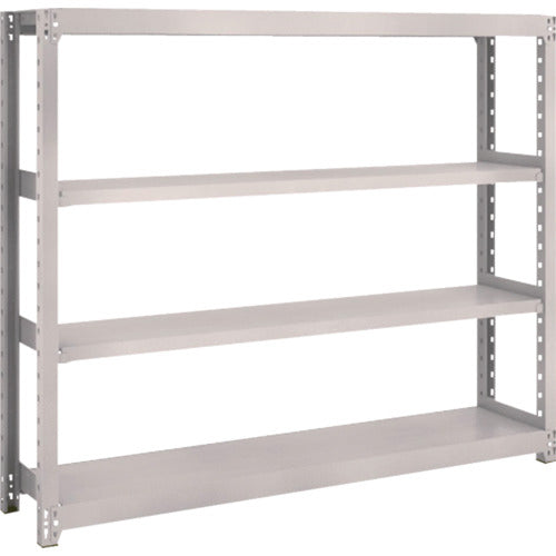 ＴＲＵＳＣＯ　スチールラック　Ｍ２型軽中量棚　１４６０×３００×Ｈ１２００　４段　単体　ネオグレー