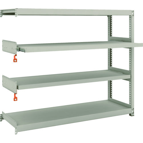 ＴＲＵＳＣＯ　スチールラック　Ｍ２型軽中量棚　１４６０Ｘ４５０ＸＨ１２００　４段うちスライド２段　連結