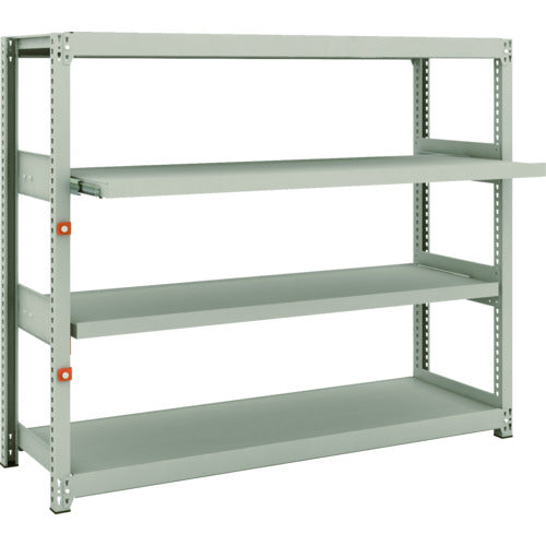 ＴＲＵＳＣＯ　スチールラック　Ｍ２型軽中量棚　１４６０Ｘ４５０ＸＨ１２００　４段うちスライド２段　単体