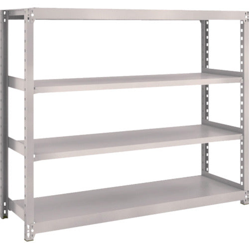 ＴＲＵＳＣＯ　スチールラック　Ｍ２型軽中量棚　１４６０×４５０×Ｈ１２００　４段　単体　ネオグレー