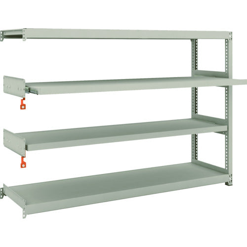 ＴＲＵＳＣＯ　スチールラック　Ｍ２型軽中量棚　１７６０Ｘ４５０ＸＨ１２００　４段うちスライド２段　連結