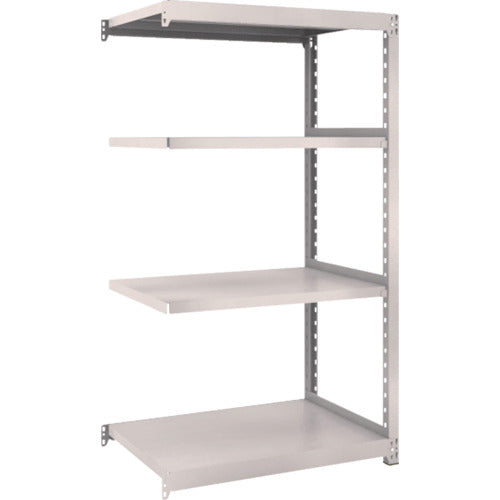 ＴＲＵＳＣＯ　スチールラック　Ｍ２型軽中量棚　８６０×６００×Ｈ１５００　４段　連結　ネオグレー