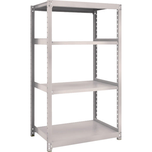 ＴＲＵＳＣＯ　　スチールラック　Ｍ２型軽中量棚　８６０×８８０×Ｈ１５００　４段　単体　　ネオグレー