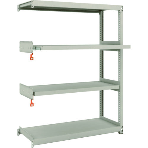 ＴＲＵＳＣＯ　スチールラック　Ｍ２型軽中量棚　１１６０×４５０×Ｈ１５００　４段うちスライド２段　連結