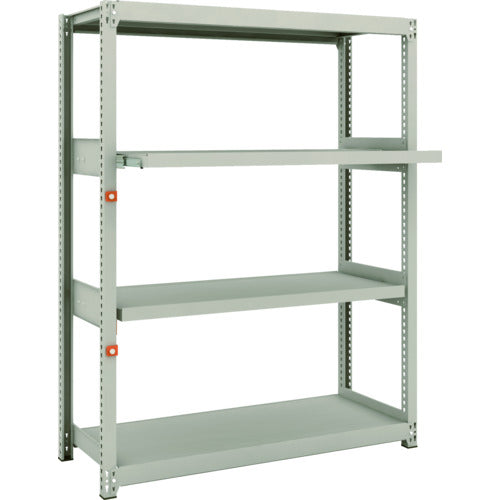 ＴＲＵＳＣＯ　スチールラック　Ｍ２型軽中量棚　１１６０×４５０×Ｈ１５００　４段うちスライド２段　単体