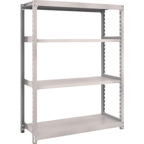 ＴＲＵＳＣＯ　スチールラック　Ｍ２型軽中量棚　１１６０×４５０×Ｈ１５００　４段　単体　ネオグレー