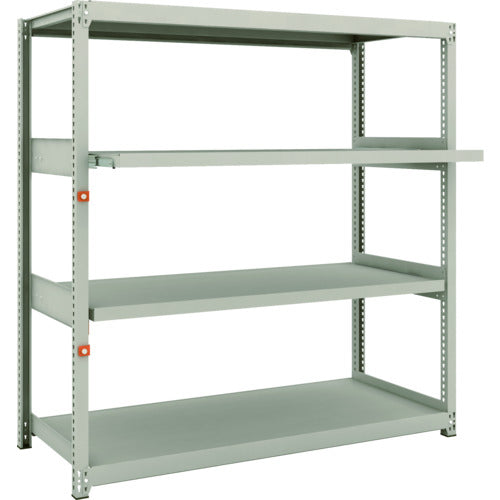 ＴＲＵＳＣＯ　スチールラック　Ｍ２型軽中量棚　１４６０×６００×Ｈ１５００　４段うちスライド２段　単体