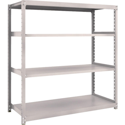 ＴＲＵＳＣＯ　　スチールラック　Ｍ２型軽中量棚　１４６０×８８０×Ｈ１５００　４段　単体　　ネオグレー