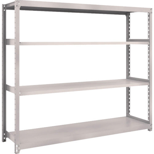 ＴＲＵＳＣＯ　スチールラック　Ｍ２型軽中量棚　１７６０×４５０×Ｈ１５００　４段　単体　ネオグレー