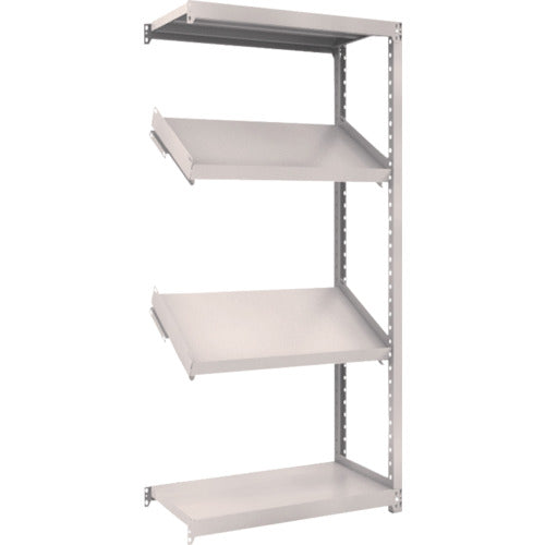 ＴＲＵＳＣＯ　スチールラック　Ｍ２型棚　９００Ｘ４５０ＸＨ１８００　４段　傾斜２段　連結