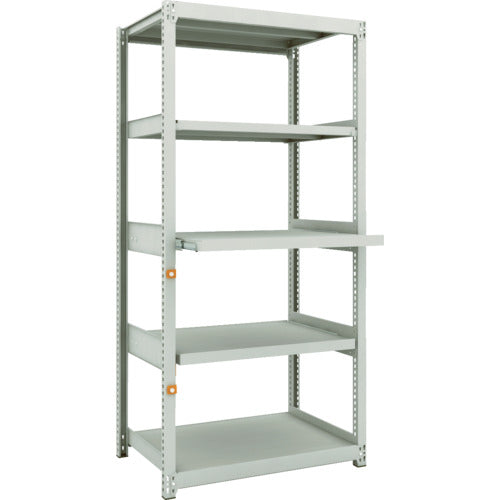 ＴＲＵＳＣＯ　スチールラック　Ｍ２型軽中量棚　８６０Ｘ６００ＸＨ１８００　５段うちスライド２段　単体