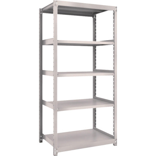 ＴＲＵＳＣＯ　　スチールラック　Ｍ２型軽中量棚　８６０×８８０×Ｈ１８００　５段　単体　　ネオグレー