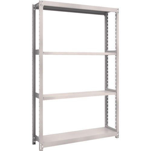 ＴＲＵＳＣＯ　スチールラック　Ｍ２型軽中量棚　１１６０×３００×Ｈ１８００　４段　単体　ネオグレー