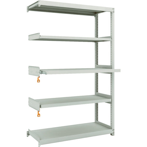 ＴＲＵＳＣＯ　スチールラック　Ｍ２型軽中量棚１１６０Ｘ４５０ＸＨ１８００　５段うちスライド２段　連結