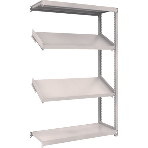 ＴＲＵＳＣＯ　スチールラック　Ｍ２型棚　１２００Ｘ４５０ＸＨ１８００　４段　傾斜２段　連結