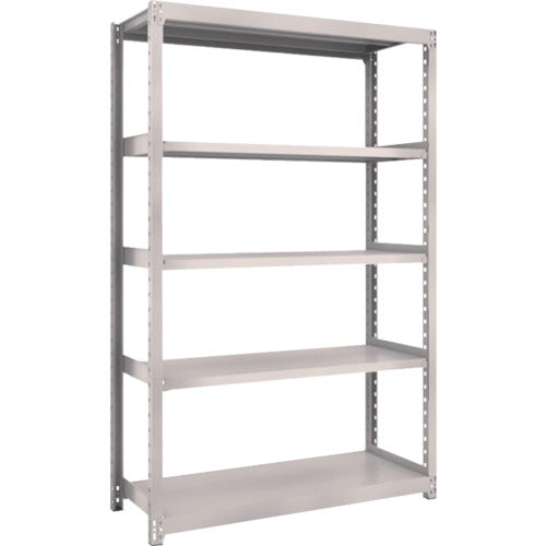 ＴＲＵＳＣＯ　スチールラック　Ｍ２型軽中量棚　１１６０×４５０×Ｈ１８００　５段　単体　ネオグレー