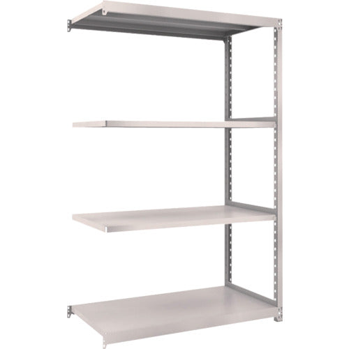 ＴＲＵＳＣＯ　スチールラック　Ｍ２型軽中量棚　１１６０×６００×Ｈ１８００　４段　連結　ネオグレー