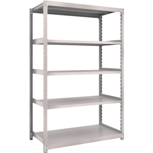 ＴＲＵＳＣＯ　スチールラック　Ｍ２型軽中量棚　１１６０×６００×Ｈ１８００　５段　単体　ネオグレー