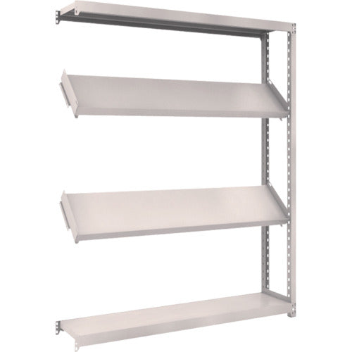 ＴＲＵＳＣＯ　スチールラック　Ｍ２型棚　１５００Ｘ３００ＸＨ１８００　４段　傾斜２段　連結